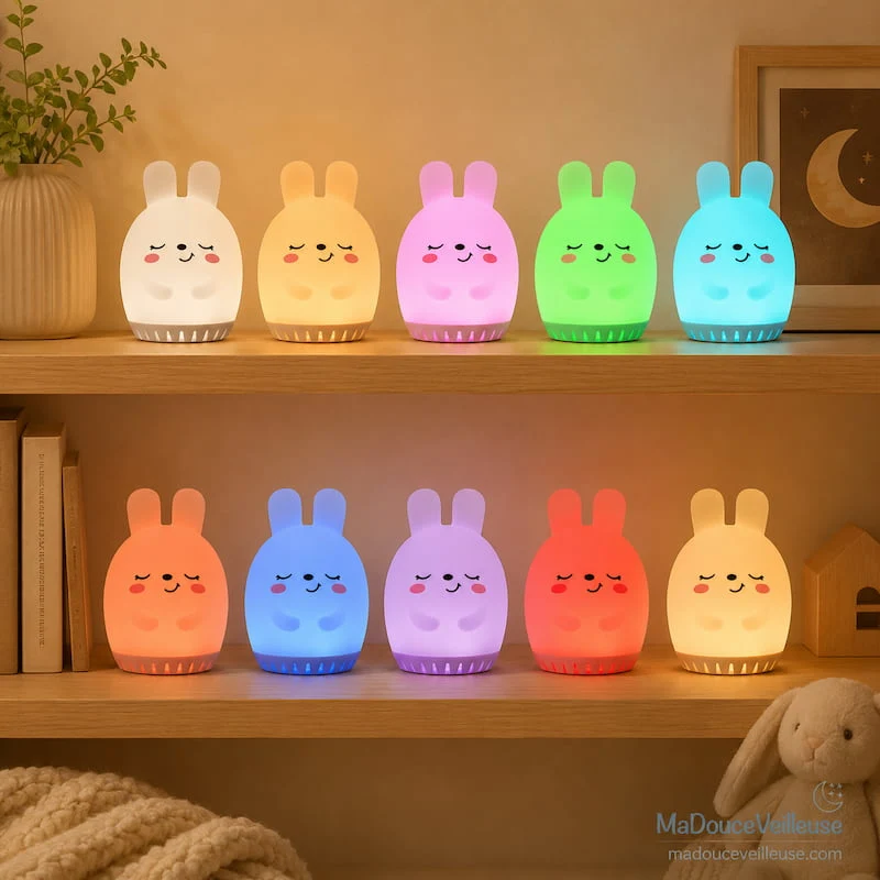 Veilleuse lapin à bruit blanc nomade - RabLight