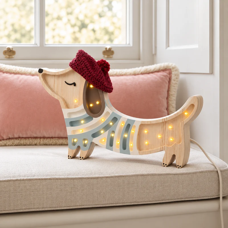 Little Lights Puppy Dachshund Night Light | Parisian Blue