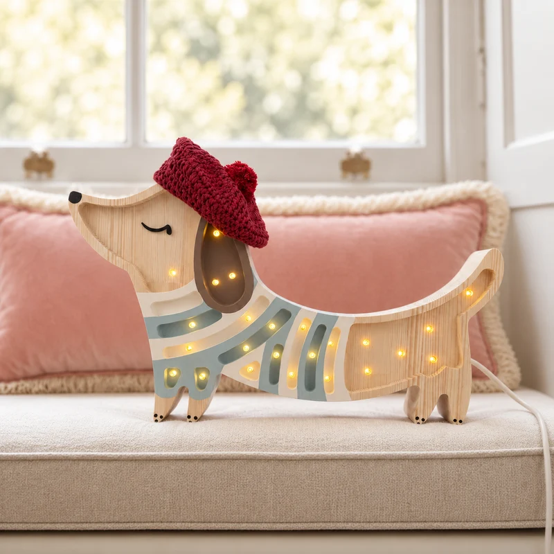 Little Lights Puppy Dachshund Night Light | Parisian Blue