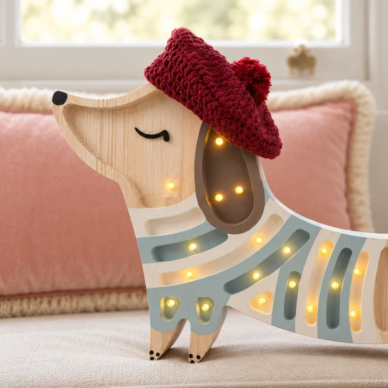 Little Lights Puppy Dachshund Night Light | Parisian Blue