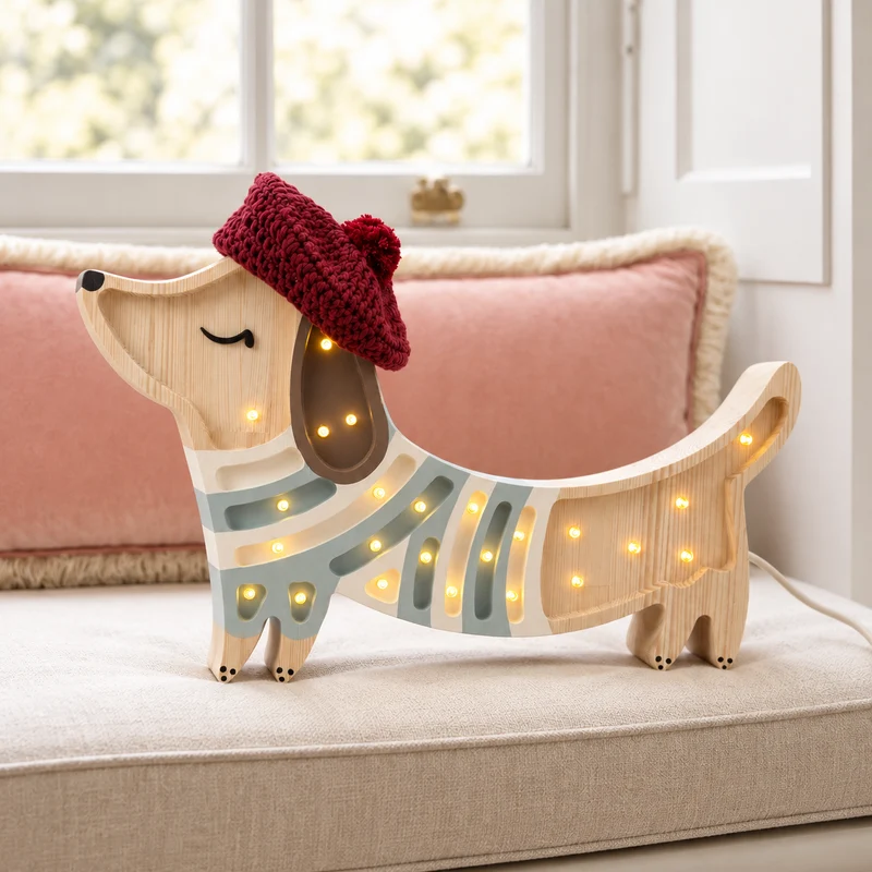 Little Lights Puppy Dachshund Night Light | Parisian Blue