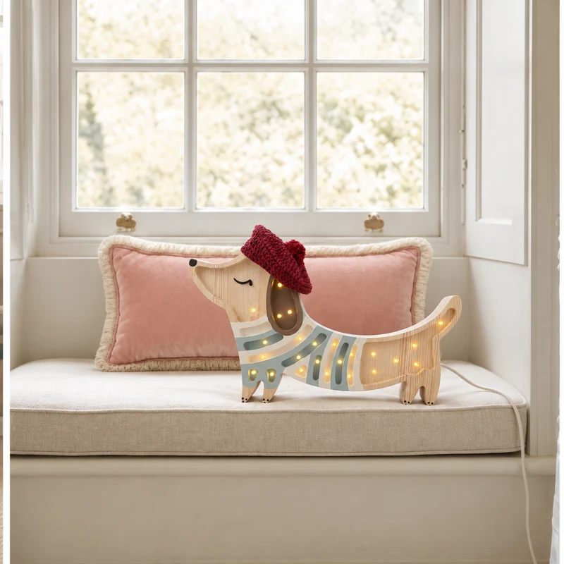 Little Lights Puppy Dachshund Night Light | Parisian Blue