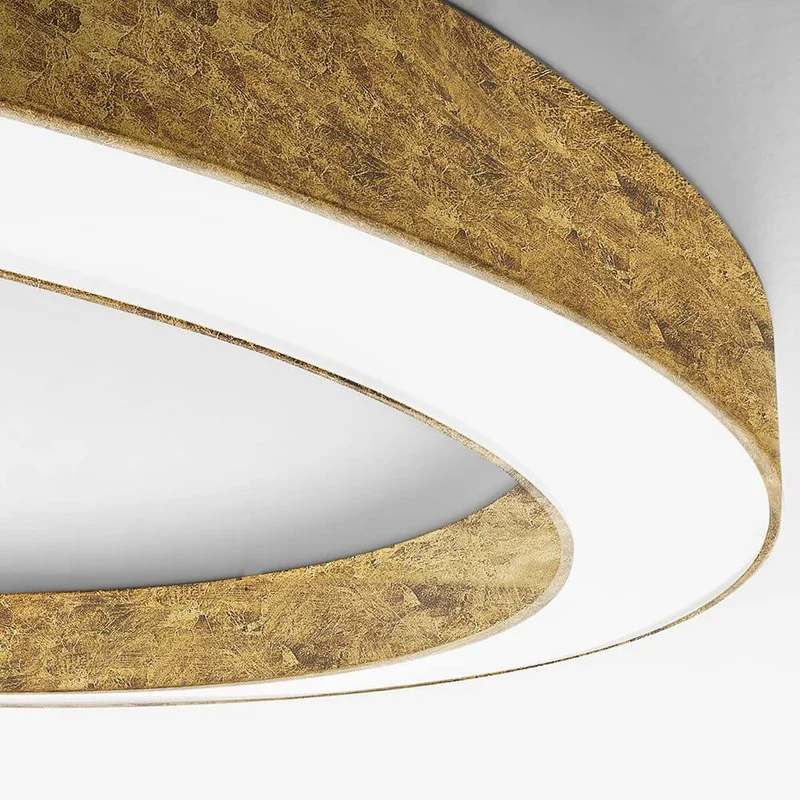 Panzeri Silver Ring LED-Deckenlampe Dimmbar