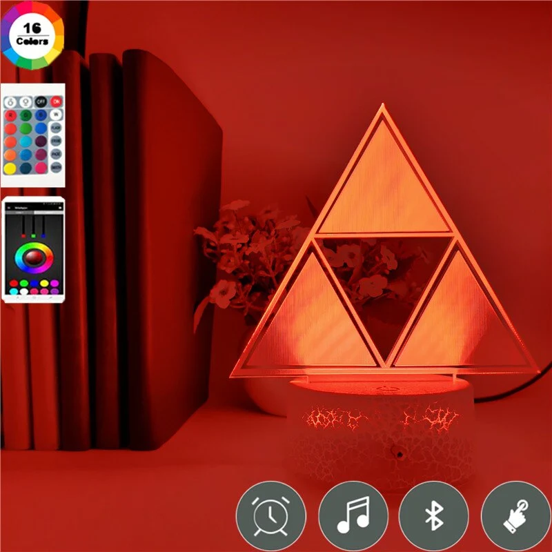 3D LED Nachtlampe Dreieck Geometrie Licht