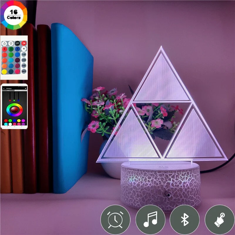 3D LED Nachtlampe Dreieck Geometrie Licht