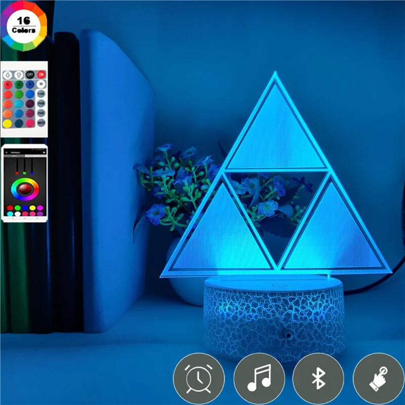 3D LED Nachtlampe Dreieck Geometrie Licht