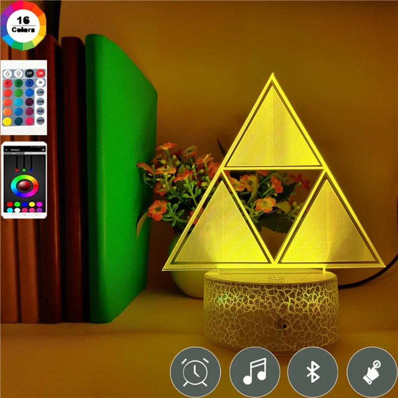3D LED Nachtlampe Dreieck Geometrie Licht