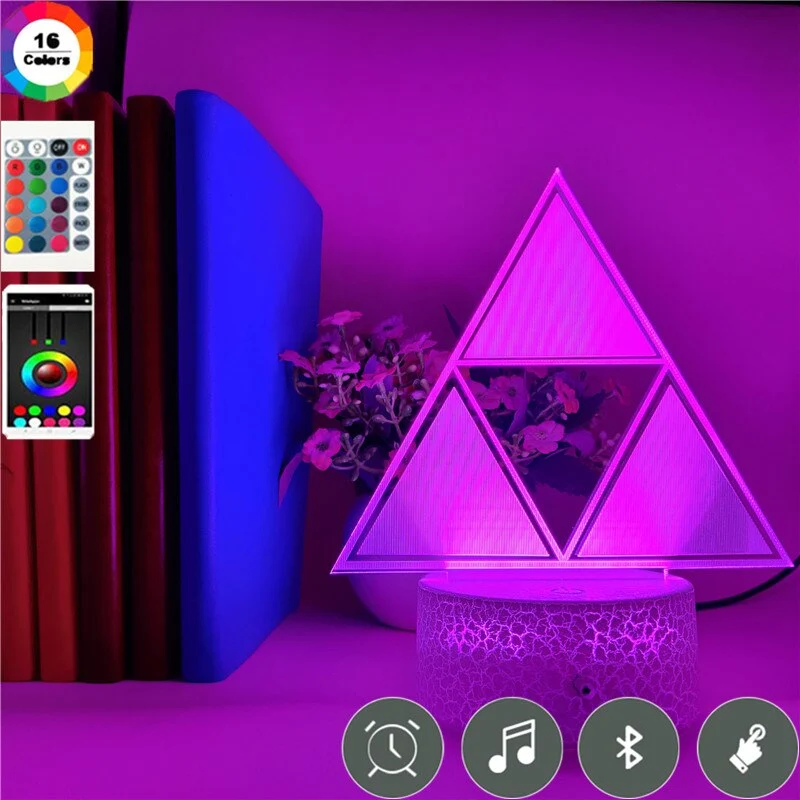3D LED Nachtlampe Dreieck Geometrie Licht