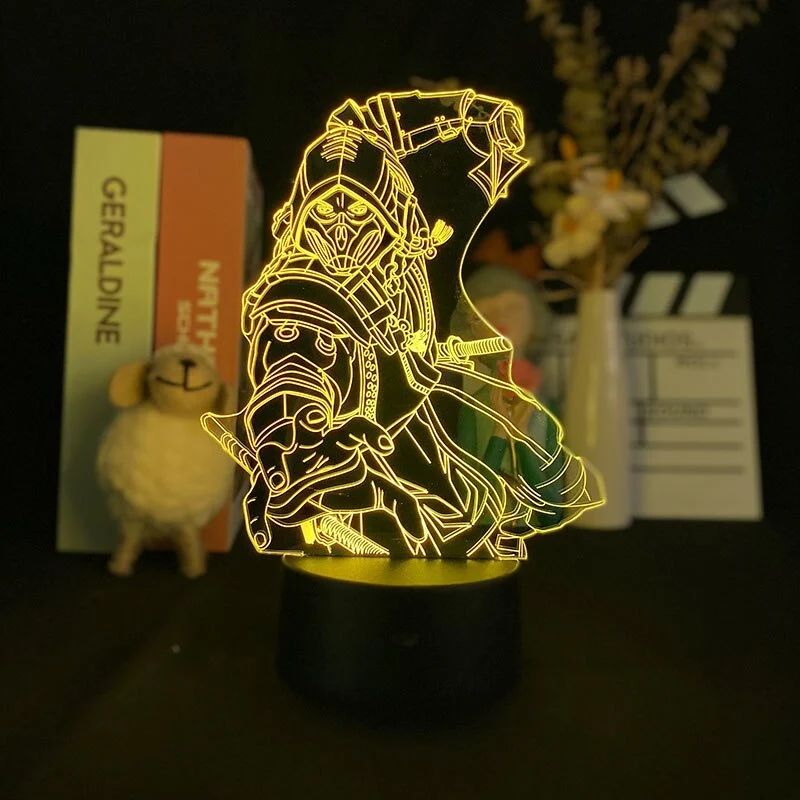 Scorpion aus Mortal Kombat LED Nacht Licht Lampe
