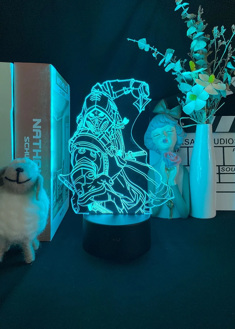 Scorpion aus Mortal Kombat LED Nacht Licht Lampe