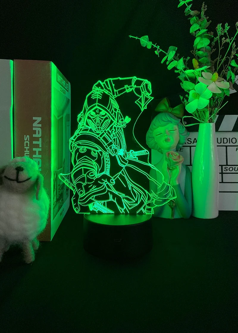 Scorpion aus Mortal Kombat LED Nacht Licht Lampe