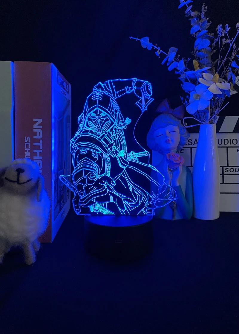 Scorpion aus Mortal Kombat LED Nacht Licht Lampe