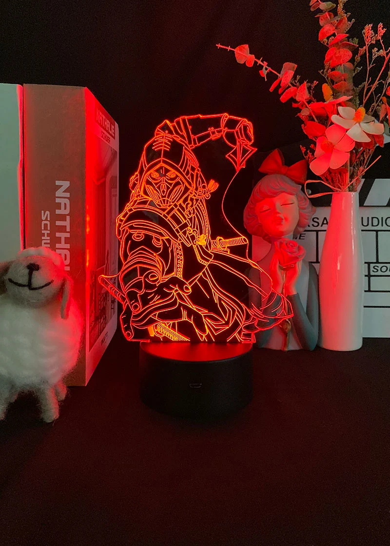 Scorpion aus Mortal Kombat LED Nacht Licht Lampe