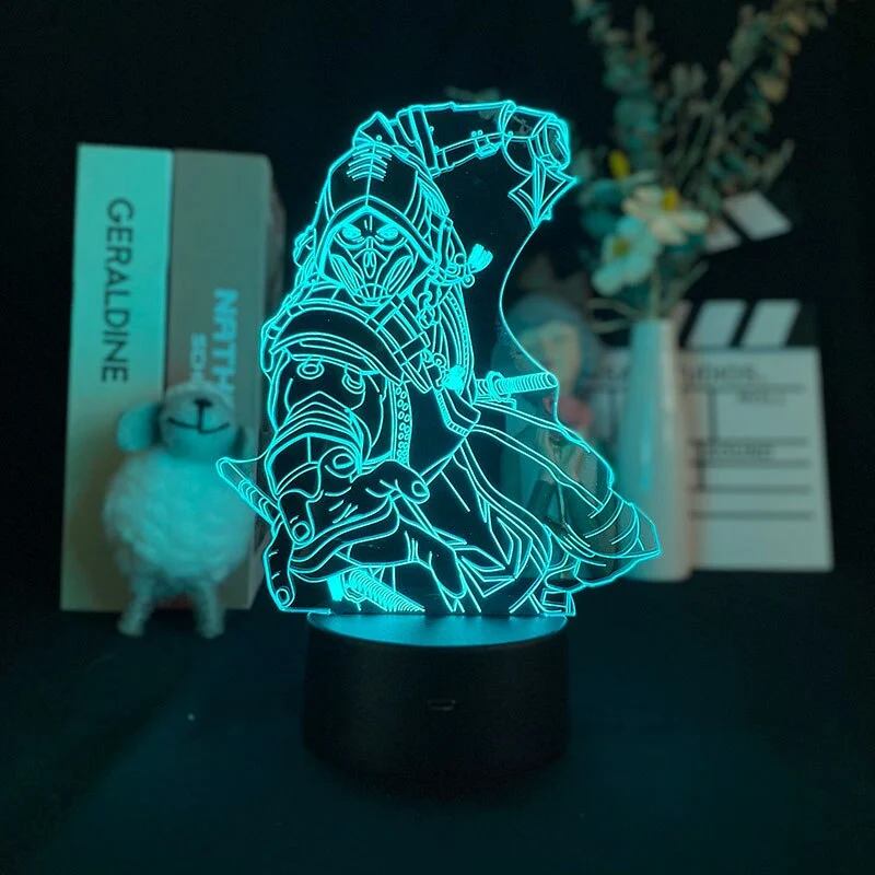 Scorpion aus Mortal Kombat LED Nacht Licht Lampe