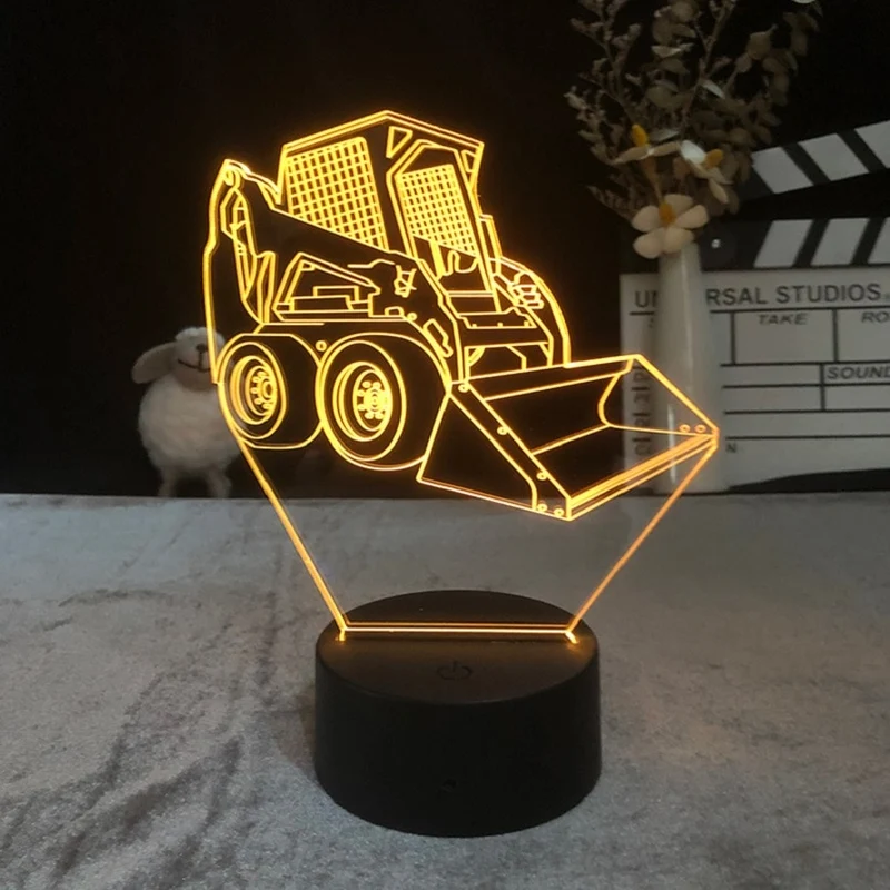 3D LED Hologramm Nachtlampe Bagger