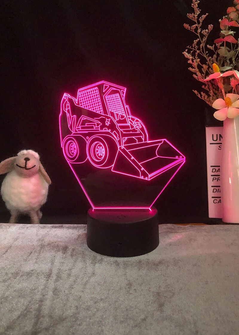 3D LED Hologramm Nachtlampe Bagger