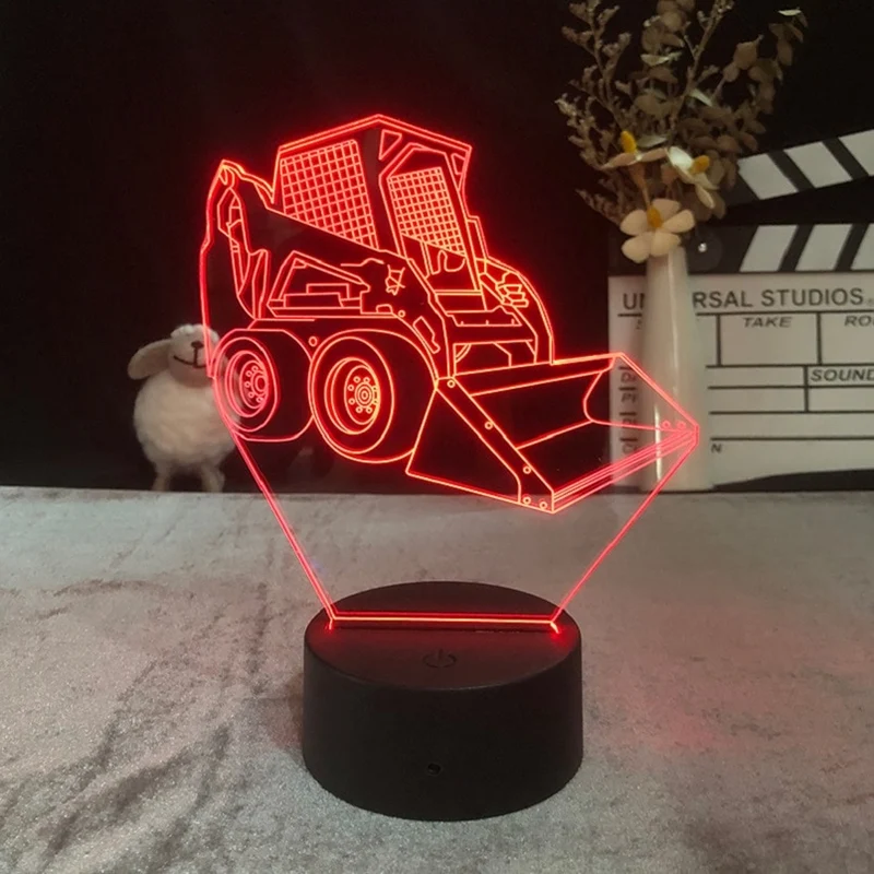3D LED Hologramm Nachtlampe Bagger