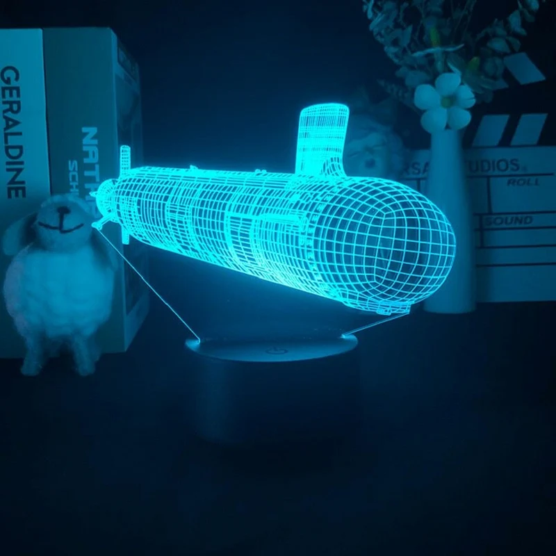 3D LED Nachtlampe mit U-Boot Motiv