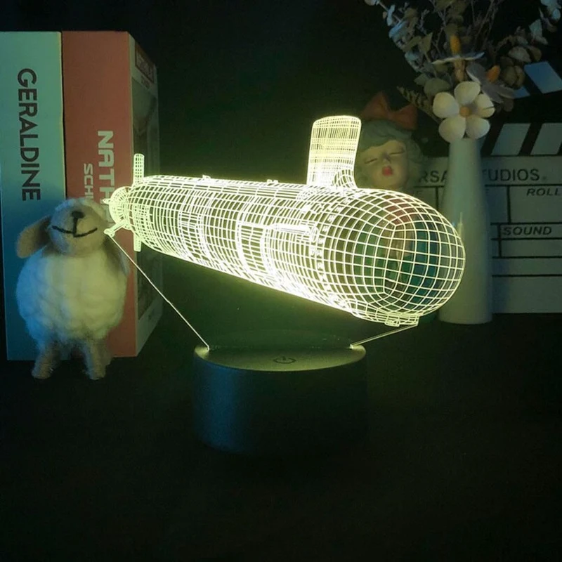 3D LED Nachtlampe mit U-Boot Motiv