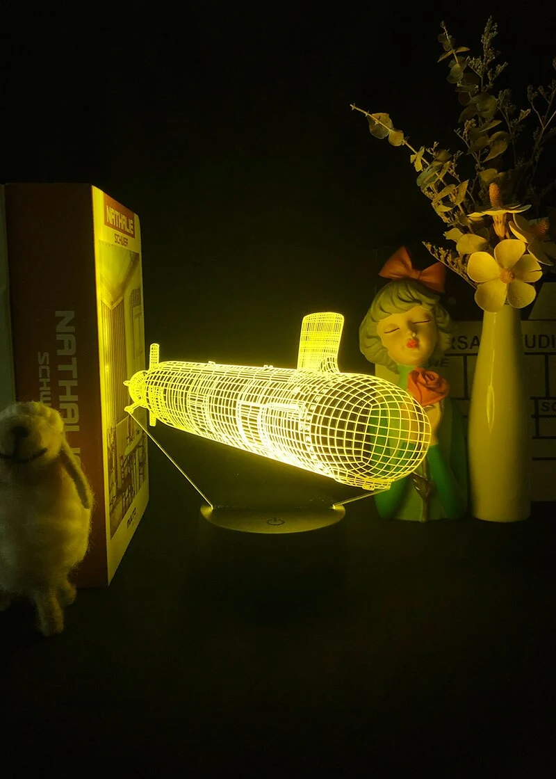 3D LED Nachtlampe mit U-Boot Motiv
