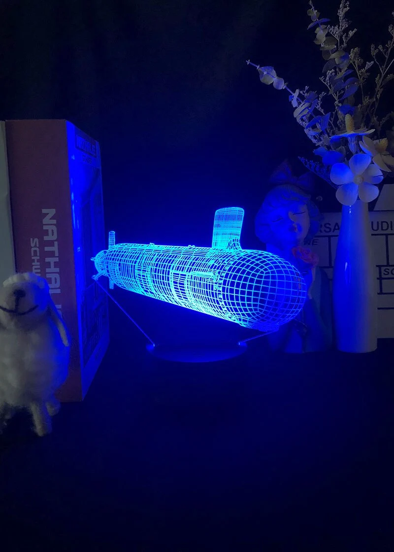 3D LED Nachtlampe mit U-Boot Motiv
