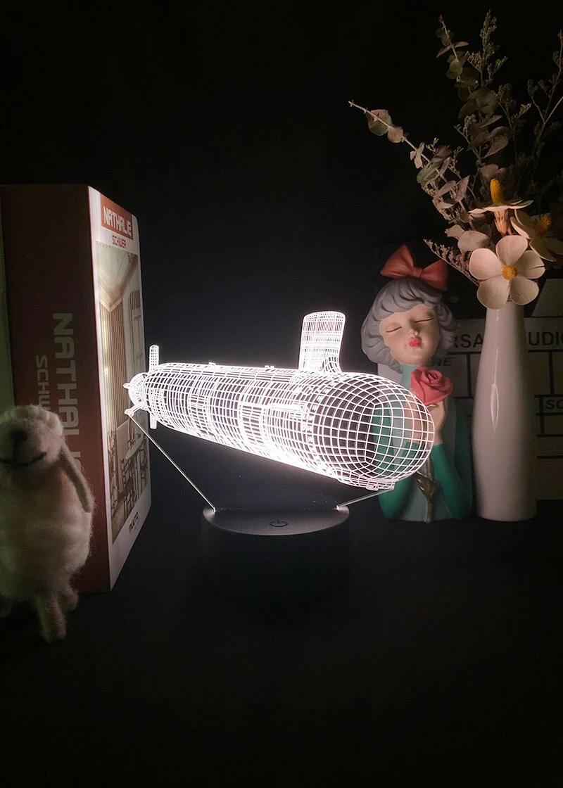 3D LED Nachtlampe mit U-Boot Motiv