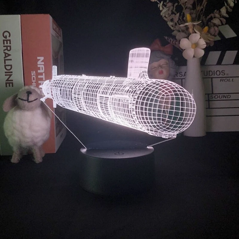 3D LED Nachtlampe mit U-Boot Motiv