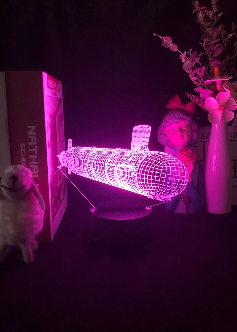 3D LED Nachtlampe mit U-Boot Motiv