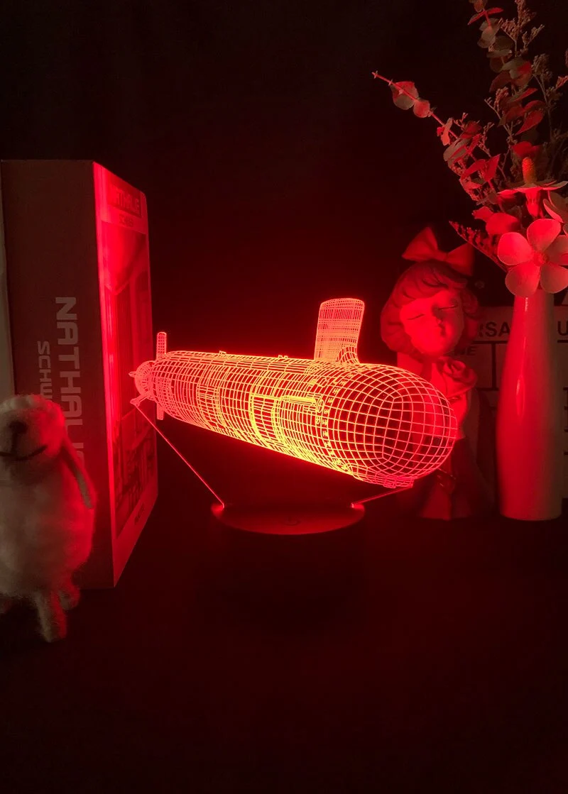 3D LED Nachtlampe mit U-Boot Motiv