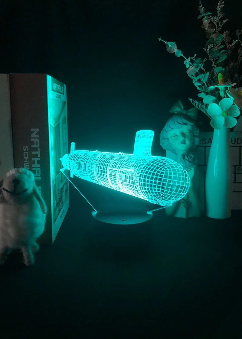 3D LED Nachtlampe mit U-Boot Motiv