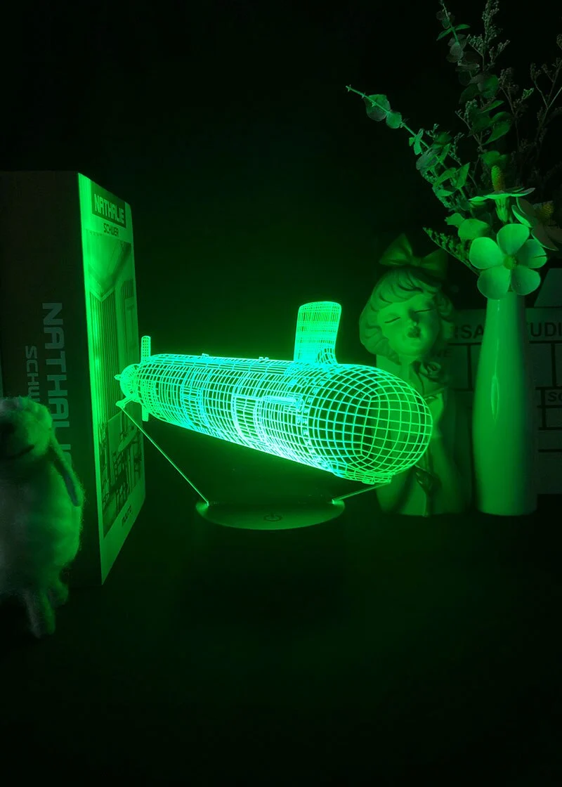 3D LED Nachtlampe mit U-Boot Motiv