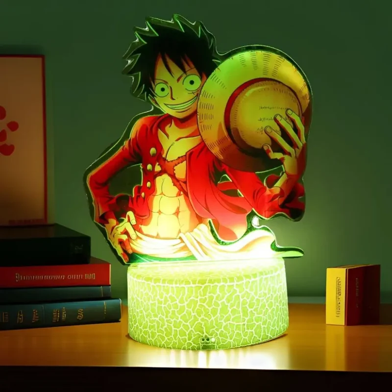 Farbenfrohe One Piece Luffy Nachtlampen, Lampe