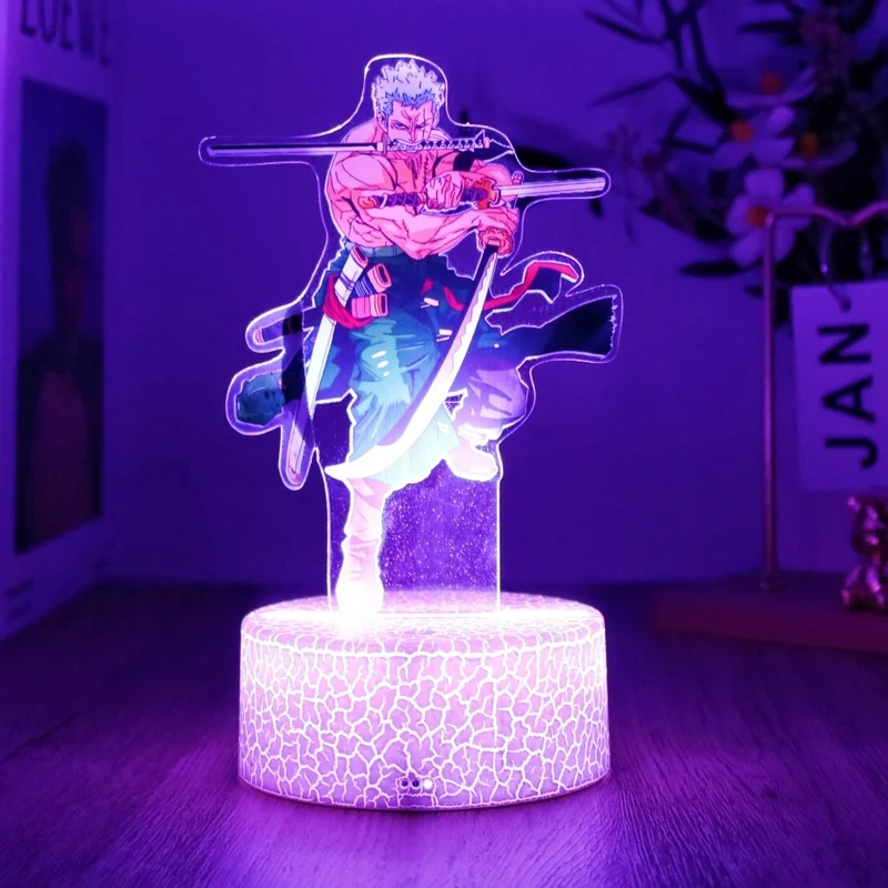 Farbenfrohe One Piece Luffy Nachtlampen, Lampe