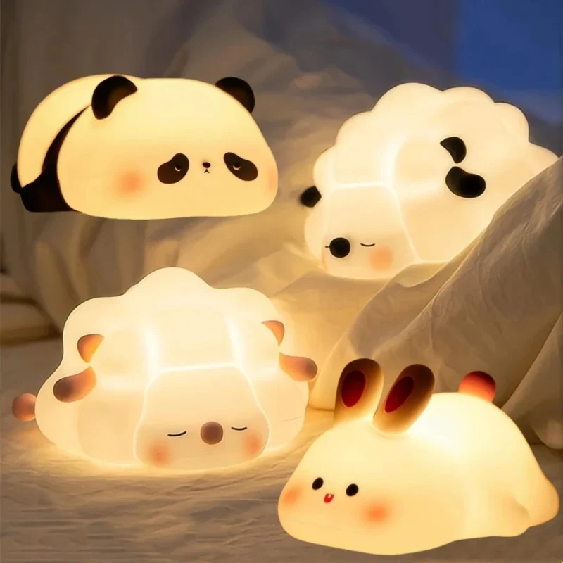 Niedliches Panda, Schaaf oder Hase Nachtlicht für Kinder