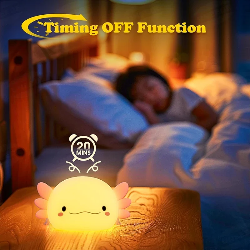 Niedliches Axolotl Nachtlicht Nachtlampe