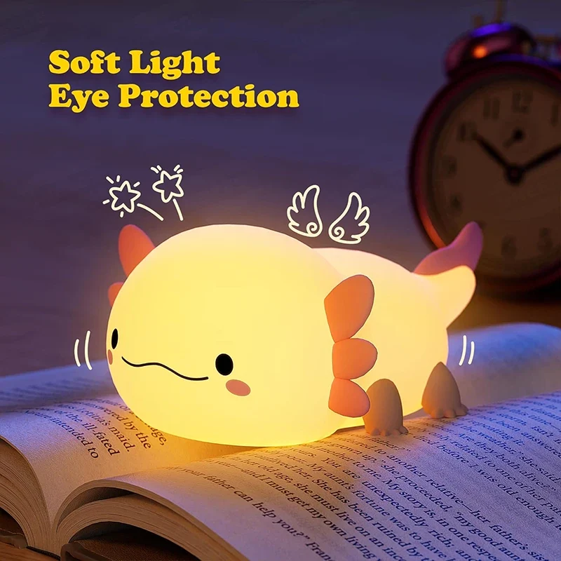 Niedliches Axolotl Nachtlicht Nachtlampe