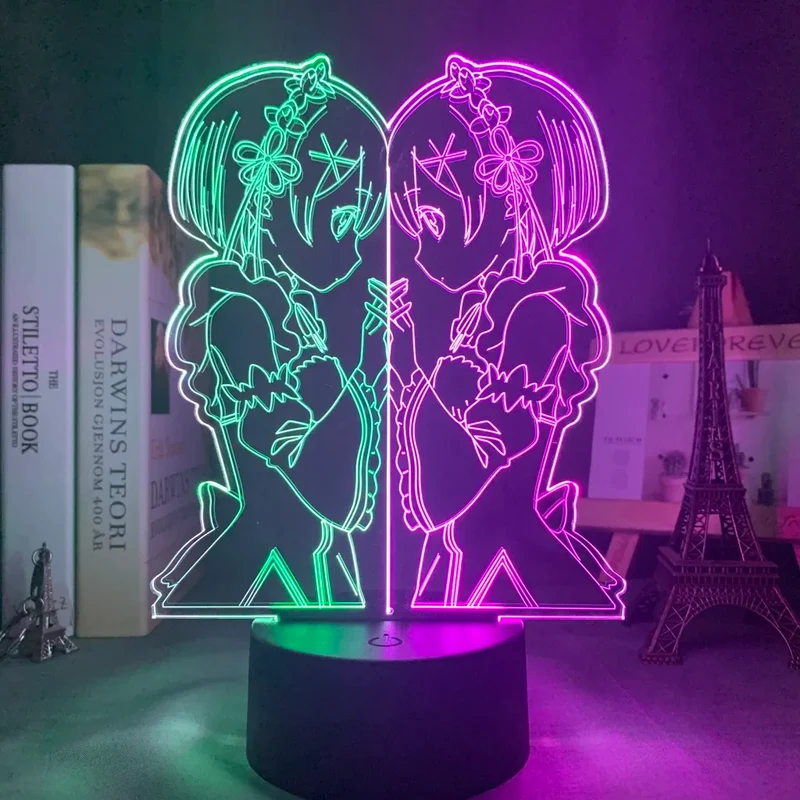 Attack on Titan Anime Lampe Nachtlicht mit Farbwechsel und 3D Effekt