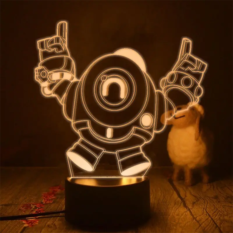 Brawl Stars Poco Spike E Primo Leon Nachtlicht Lampe