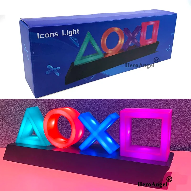 PS4 PS5 PlayStation Symbole Icon Lampe Deko