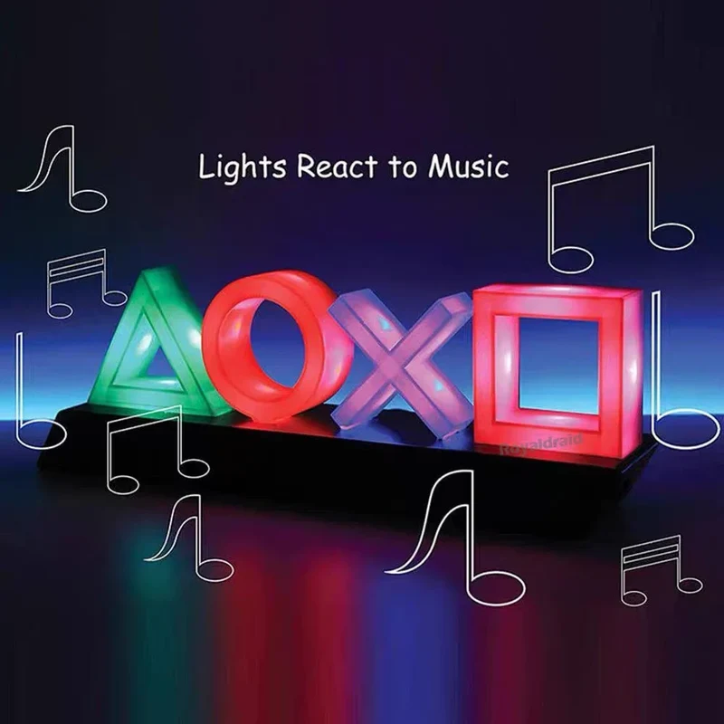 PS4 PS5 PlayStation Symbole Icon Lampe Deko