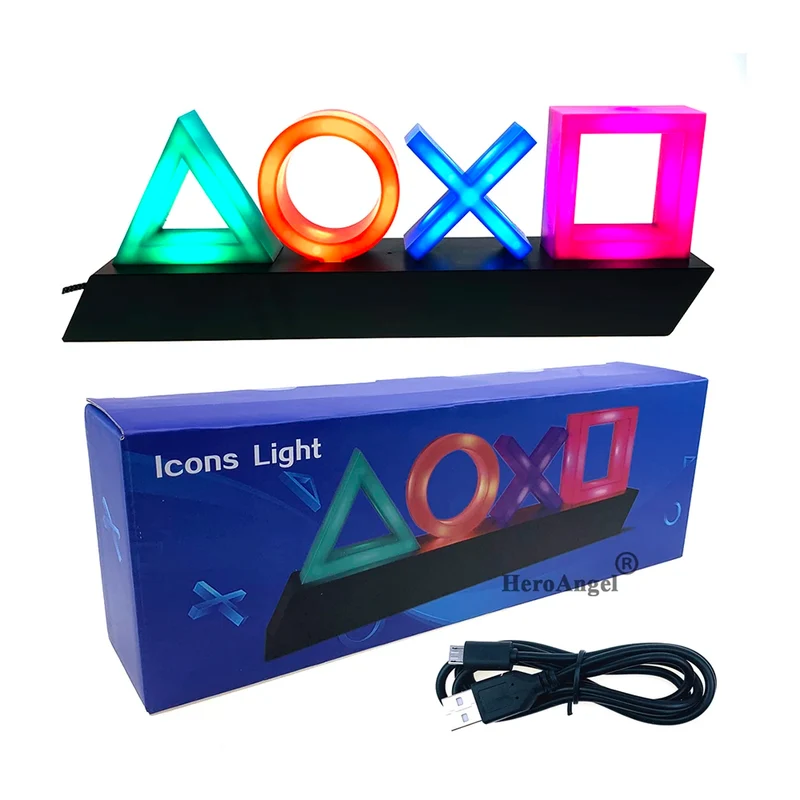 PS4 PS5 PlayStation Symbole Icon Lampe Deko