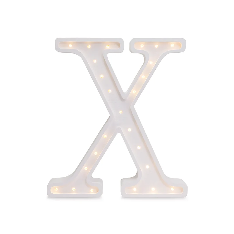 Little Lights Letter X Night Light | White