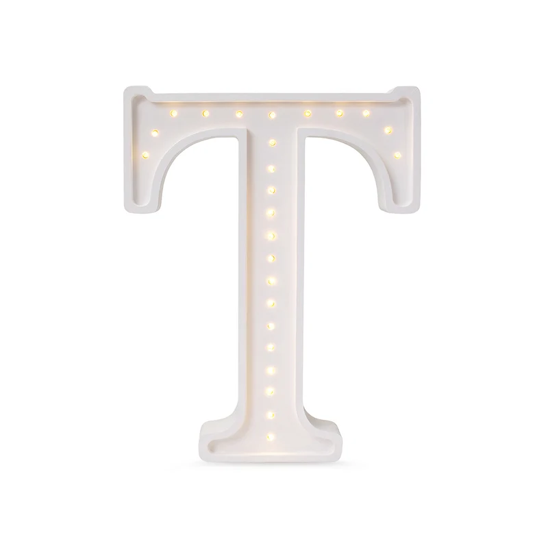 Little Lights Letter T Night Light | White