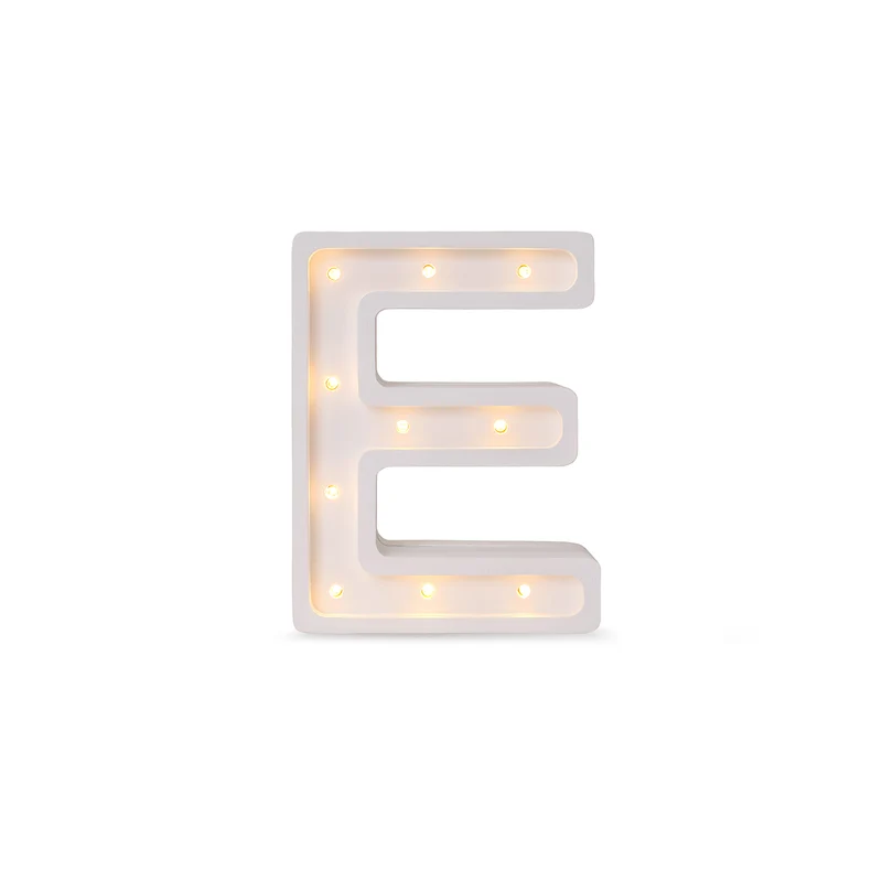 Little Lights Mini Letter E Night Light | White