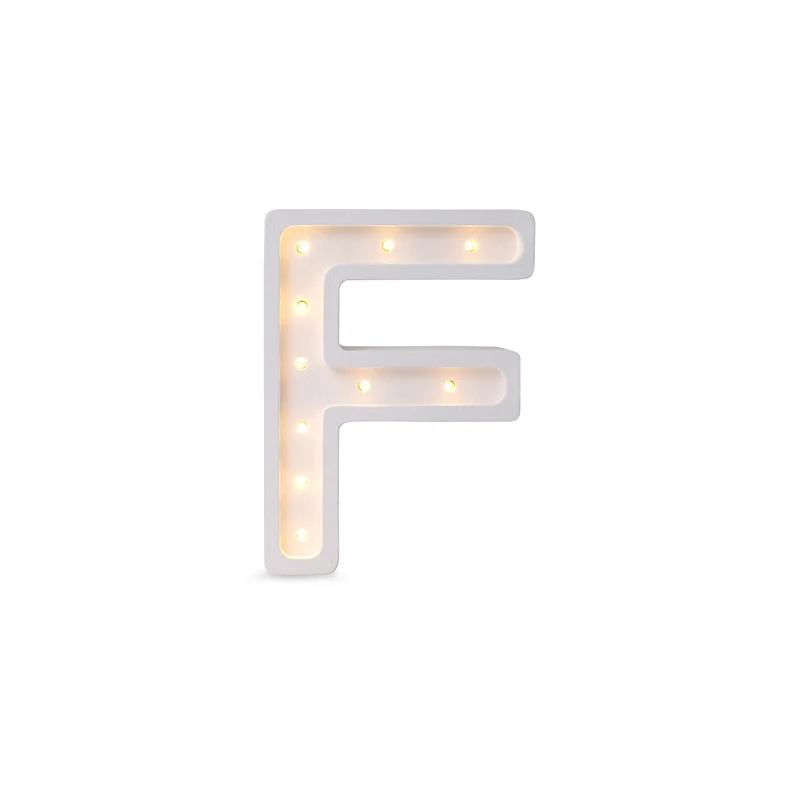 Little Lights Mini Letter F Night Light | White