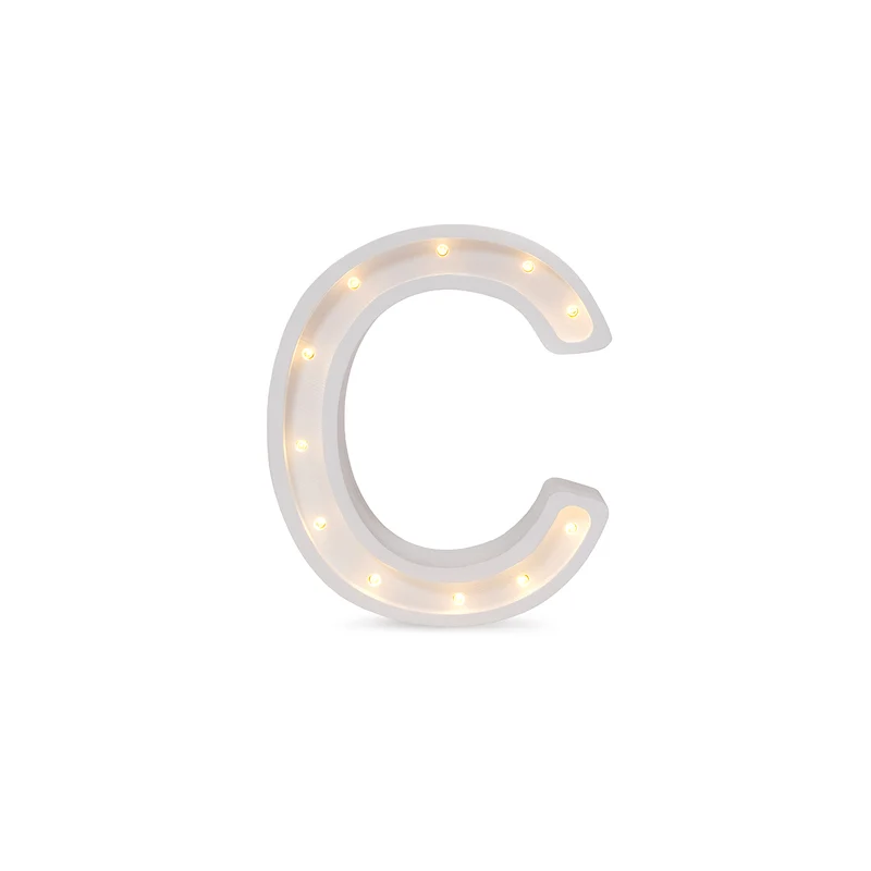 Little Lights Mini Letter C Night Light | White