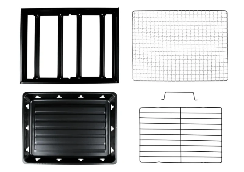 Tragbarer Holzkohlegrill Campinggrill Tischgrill BBQ Grill 35x27x20cm