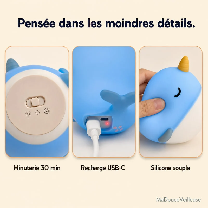 Veilleuse baleine silicone - NarvaLight