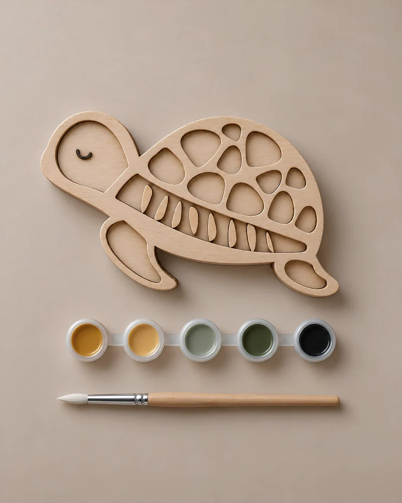 Little Lights Crafty Kit - DIY Wooden Turtle