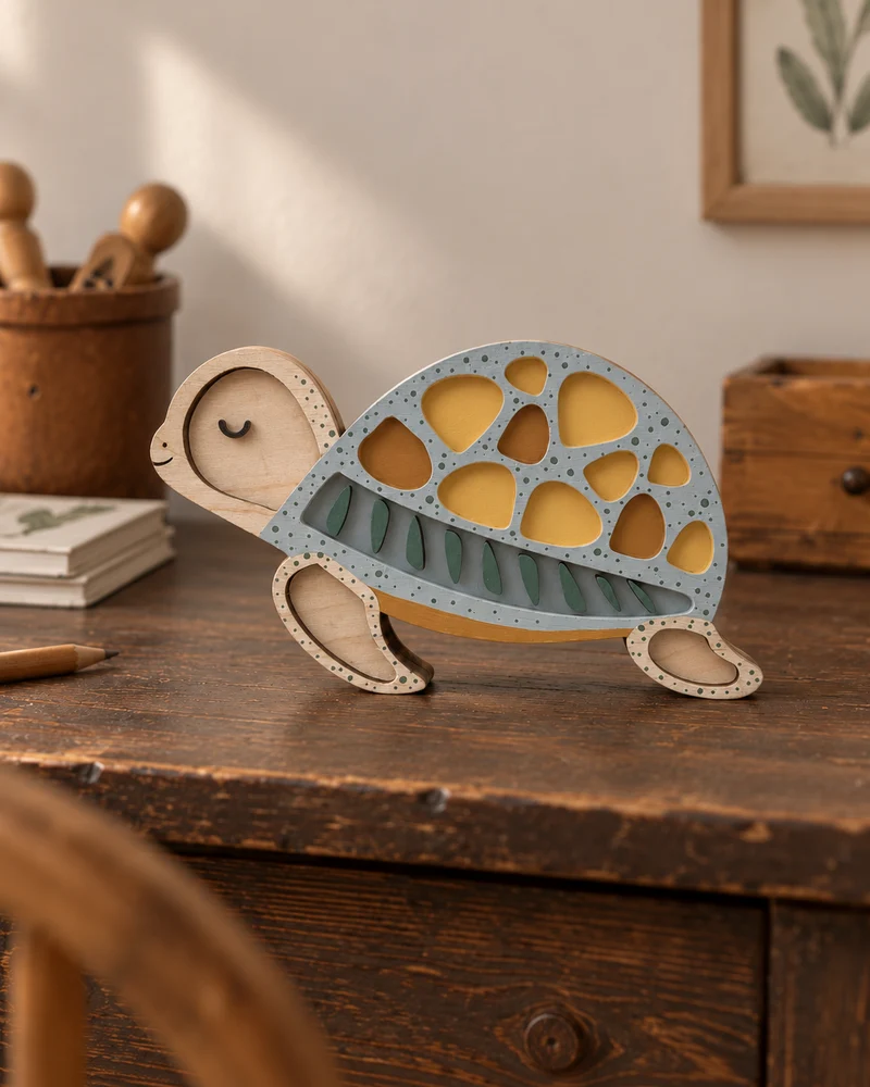 Little Lights Crafty Kit - DIY Wooden Turtle
